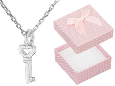 Short Silver Women' Minimalist Key Necklace Ankier 45
