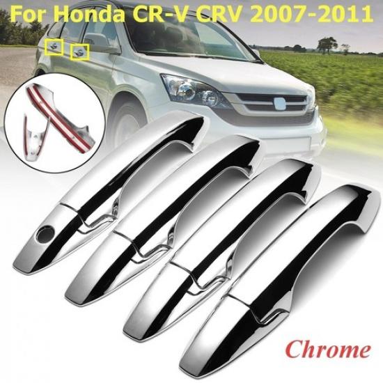 Carbon Fiber Car Door Handle Bowl Cover Trim For Honda CRV 2007-2011 G3 Gen 3th