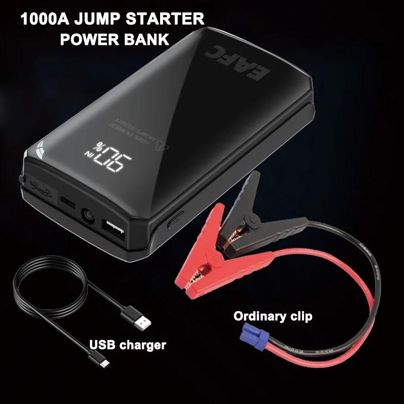 EAFC 12V Car Booster Power Bank Portable 4000A/2000A/1000AJump Starter Battery Emergency Boosters Starting Device Car Starter
