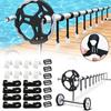 24pcs/set Punching Design Pool Cover Reel Straps  Pool Accessories