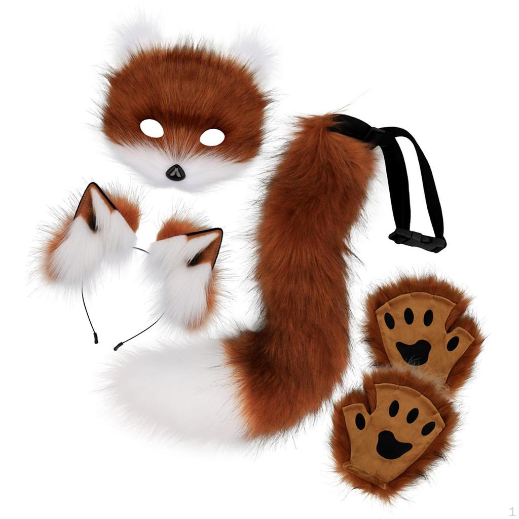 Маска и хвост в наборе для костюмированной вечеринки «Кошка для ролевой игры», «Карнавал», «Выпускной», «Ночной клуб»