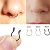 A Dainty Fake Faux Septum Ring Stainless Steel 14k Filled 20 Gauge 8mm In Diameter