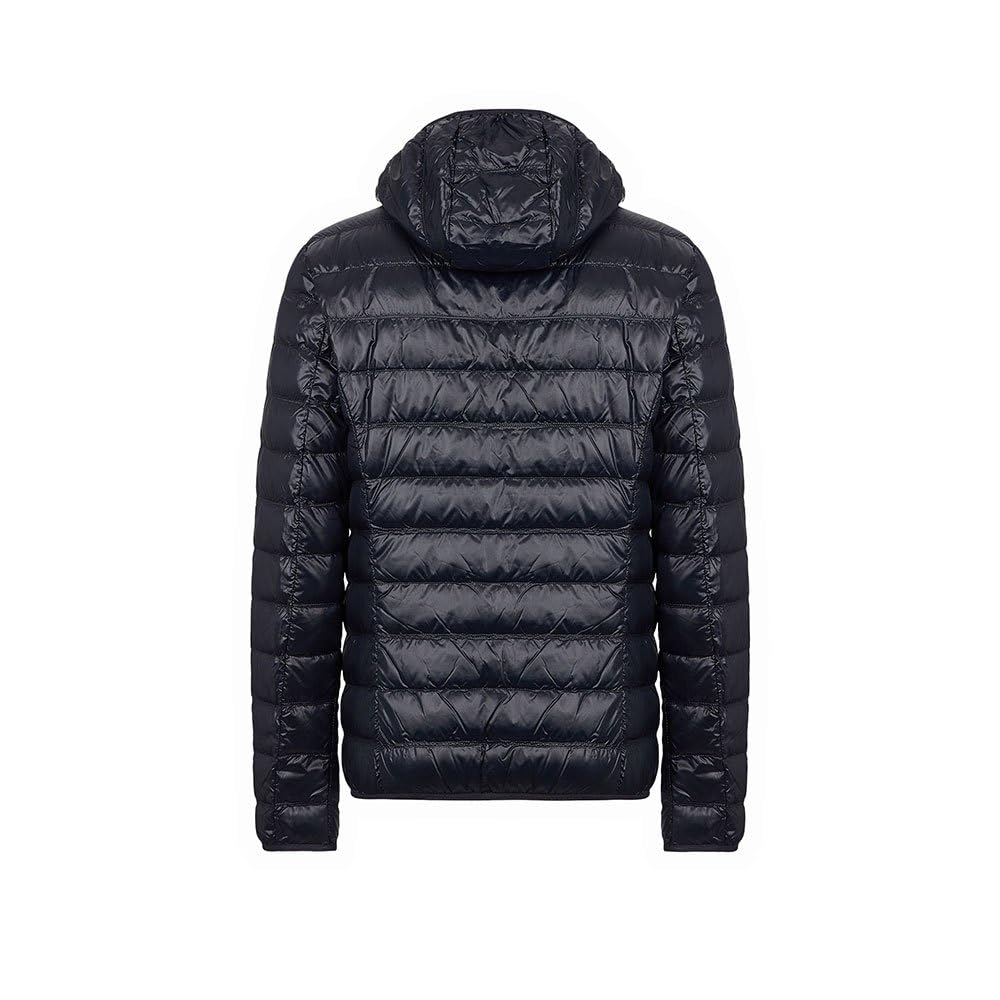 Emporio Armani EA7 Легкая пуховая куртка с капюшоном Серебряный логотип S [Emporio Armani] Мужская