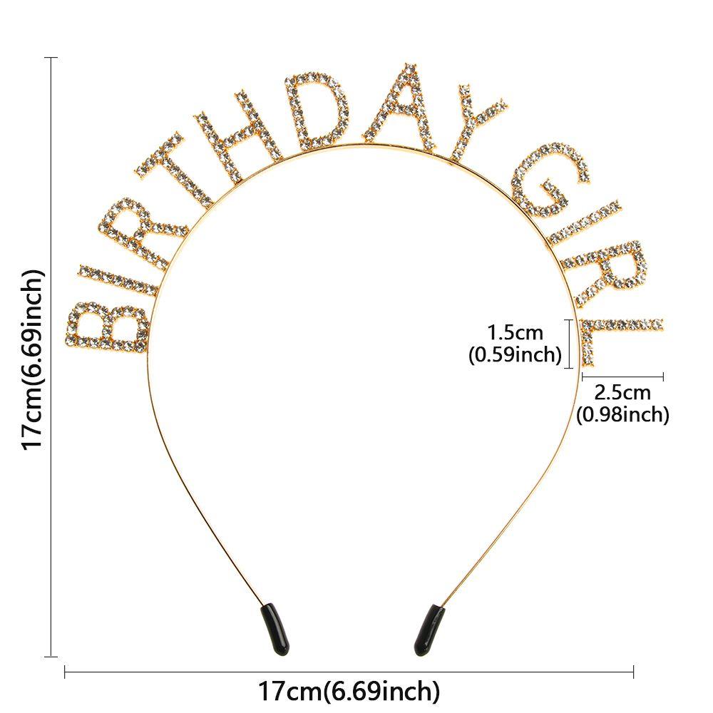 Styling Women Metal Alloy Birthday Party Tiara Princess Crown Birthday Girl Headband Hair Hoop