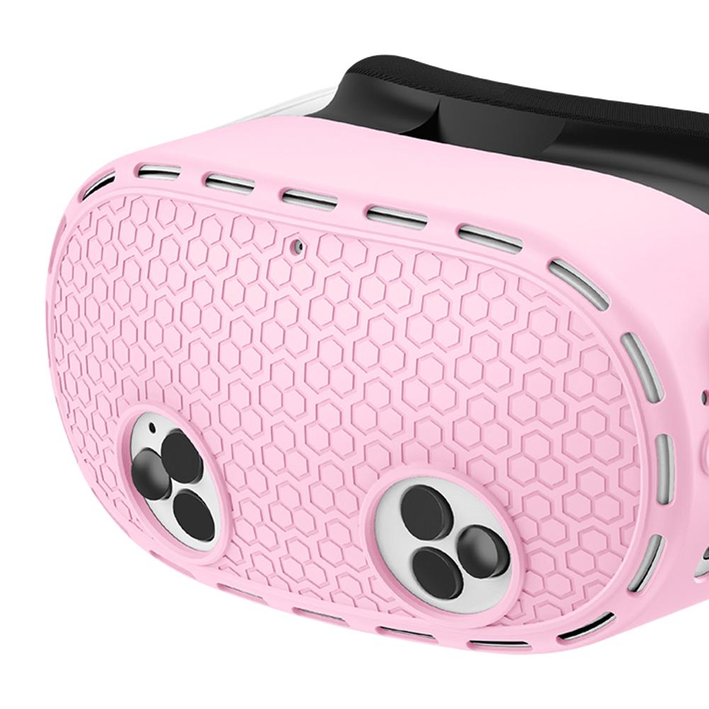 Силиконовый чехол-хостер Shell Drop-Proof Cover для Meta Quest 3S Аксессуары (розовый)