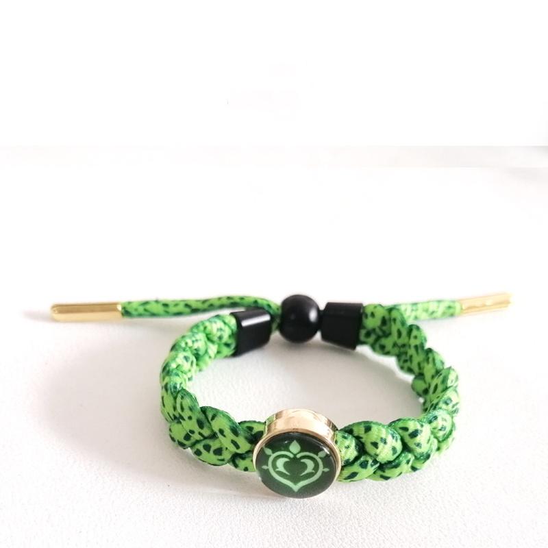 Элементальный светящийся браслет Genshin Impact Глаз Бога Вода Ветер Ювелирное изделие Регулируемый размер