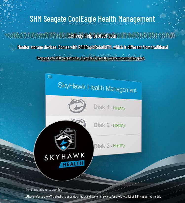 Seagate Cool Eagle 2 ТБ 256 МБ SATA CMR 3,5" Жесткий диск для видеонаблюдения