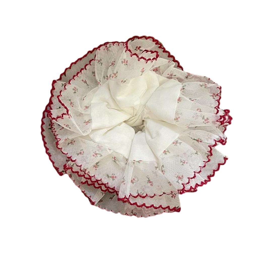 Lace Hair Scrunchies Thick Oversized Hair Scrunchy Elegant Hair Rope Scrunchy Women Ponytail Holder