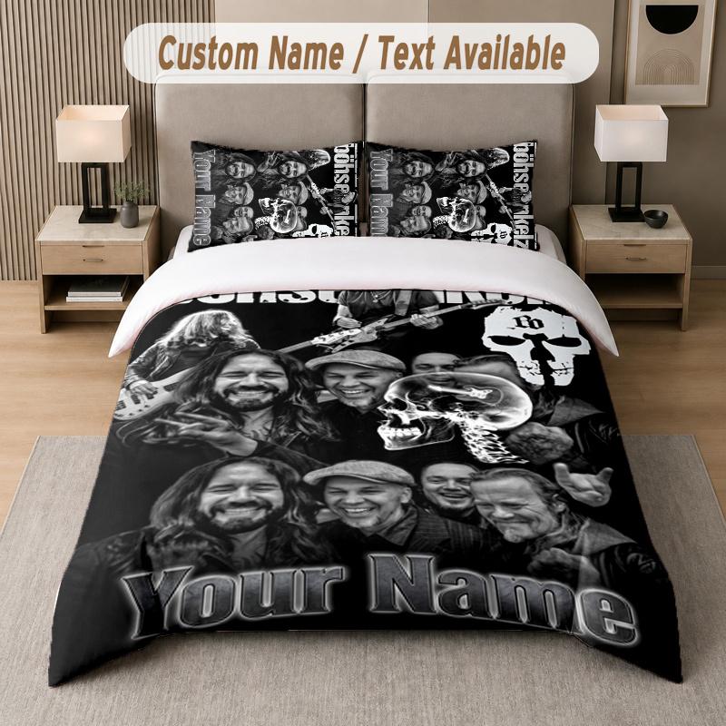 Custom Name Böhse Onkelz 3Pcs Duvet Cover Set Personalized Text Bedding Pillowcases Bedroom