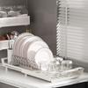 Kitchen Utensils Pull Drain Dish Rack Multifunctional Dishes