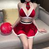 Сексуальный Рождественский Набор для Ролевых Игр: Костюм для выступлений «Соблазн» с быстросъемными элементами, для похудения и формирования фигуры