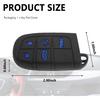 5 Buttons Car Key Fob Cover,Key Fob Case Car Accessories Compatible with Jeep Dodge Chrysler (Blue)