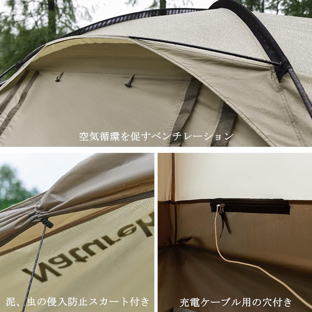 Naturehike Official Shop Туннельная палатка 2-комнатная палатка с навесом, двухслойная, с юбкой, дышащая сетка, несколько входов, передняя камера, защита от ультрафиолета, вода
