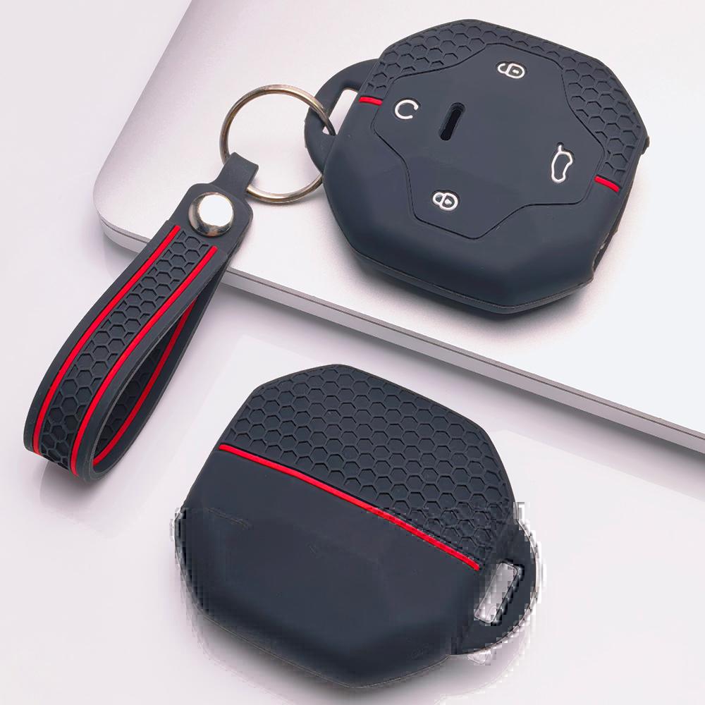 Чехол-брелок для ключей для Jetour Shanhai T2 L9 T3 Traveler Dashing Поверхность устойчива к царапинам Ударопрочная конструкция Мягкая текстура для удобного захвата Простой в установке Дизайн