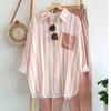 Women'sSummer Fashion Shirt Suit Loose Slim Comfortable Casual Striped Two-piece Set 2 Piece Set Women