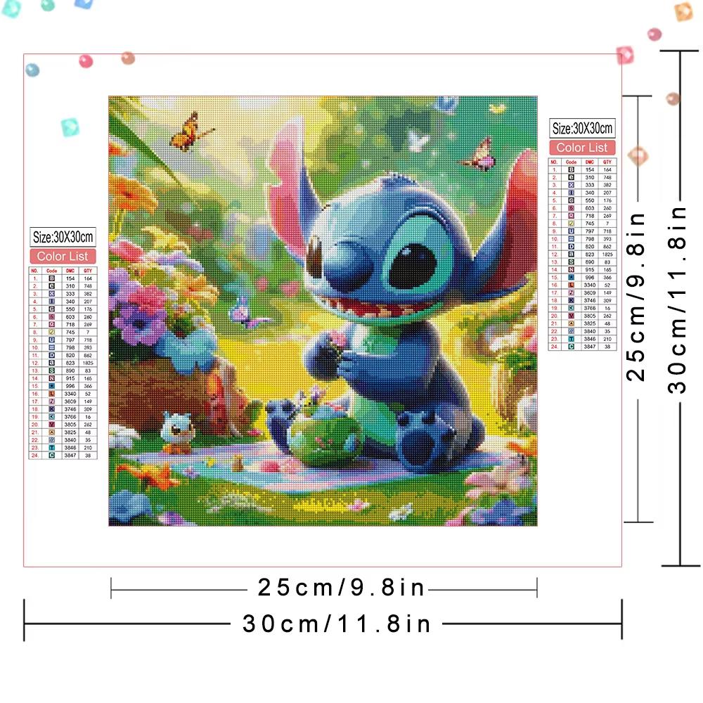 Алмазная мозаика Лило Стич Алмазная картина Вышивка стразами Картина Вышивка Мультфильм Новое поступление Ручная работа Хобби