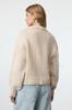 Women's Elegance Style Cardigan Stone Soft Textured Rose Detailed Knitwear Cardigan