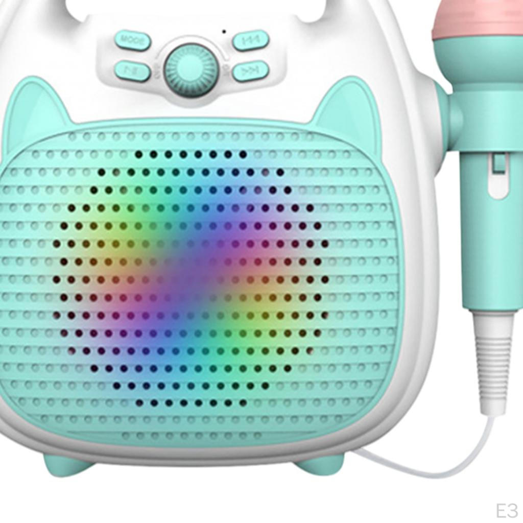 Детская караоке-машина, колонка с 1 микрофоном, игрушки для девочек и мальчиков, портативная, на день рождения