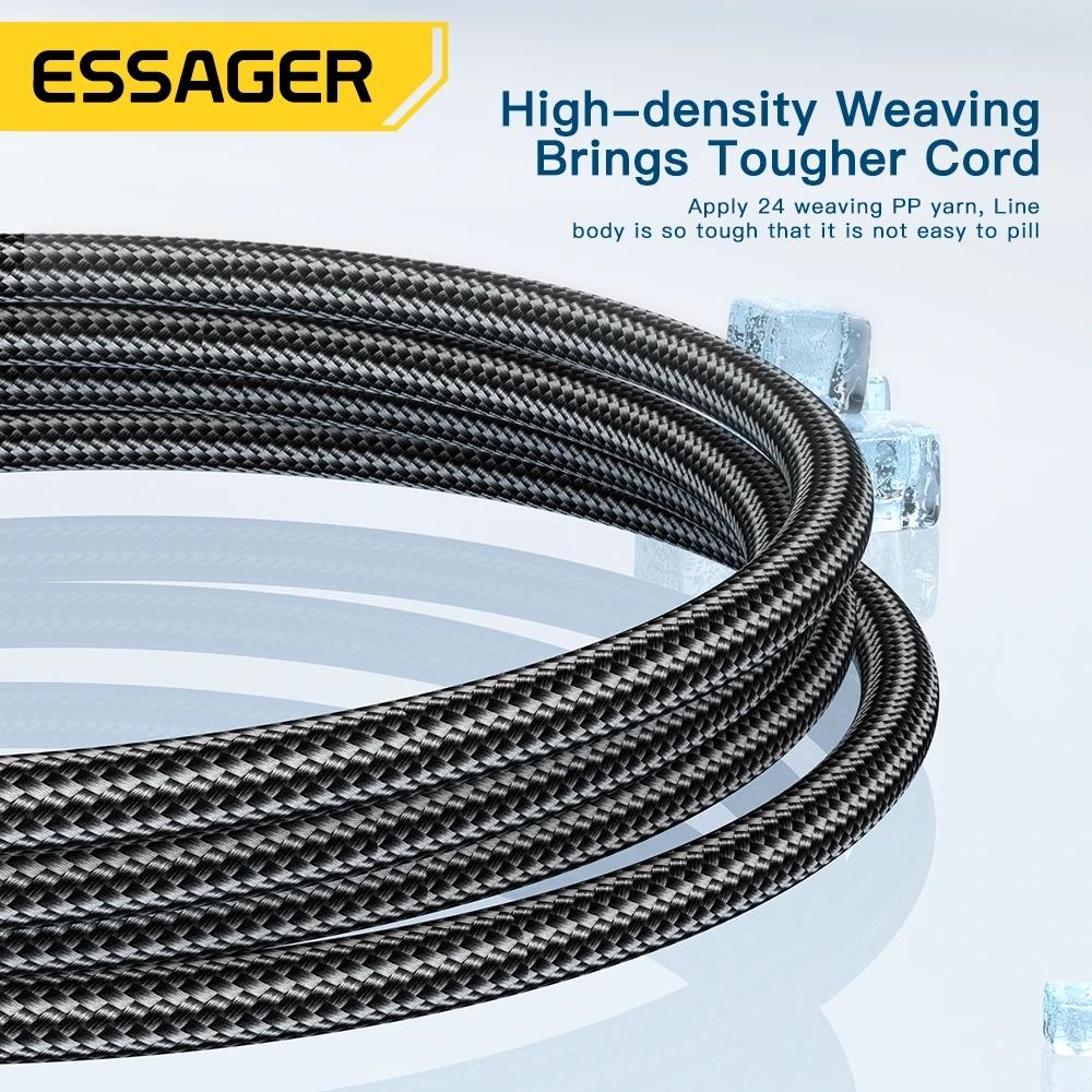 Essager 120 Вт сверхбыстрая зарядка Type-C, 67 Вт, USB-кабель для быстрой зарядки 6A для Xiaomi 12Pro Redmi K50 Note 11Pro Black Shark 5Pro
