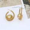 Новые преувеличенные женские серьги с ощущением высокого класса, легкие роскошные серьги, нишевый новый продукт, ювелирные изделия с покрытием из 18-каратного золота