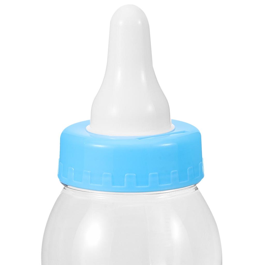 Funny Baby Bottle Piggy Bank Lovely Money Box Supplies Desktop Ornament Birthday Gift for Children Blue