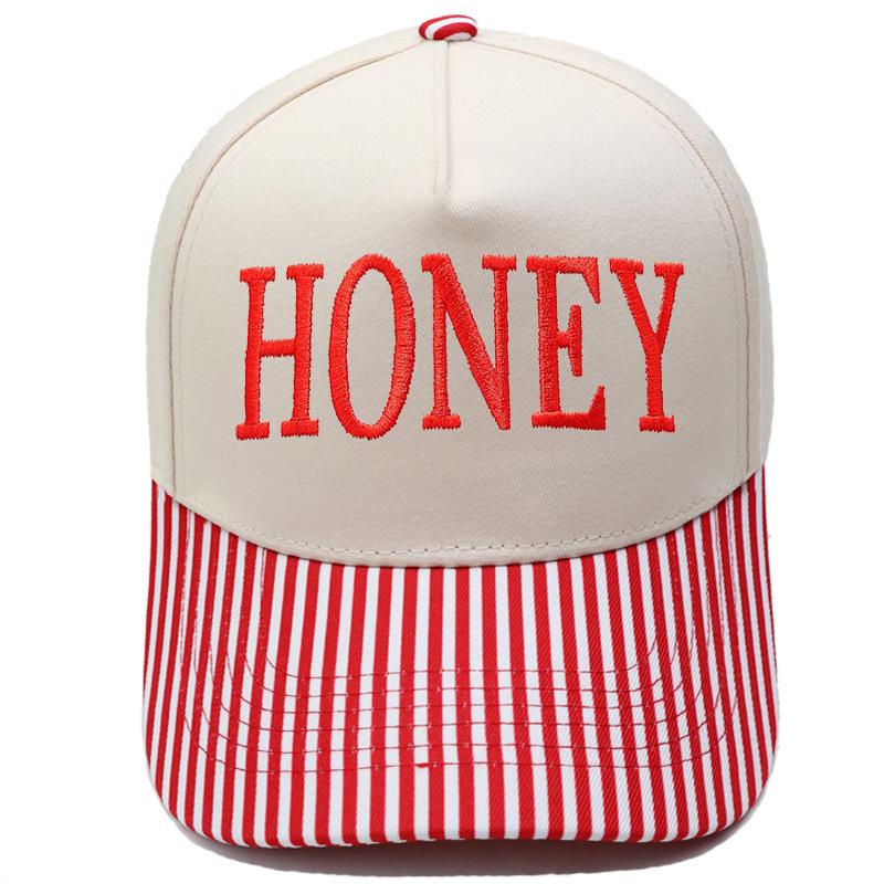 HONEY truck driver hat embroidery retro color matching baseball cap European and American men's and women's casual outdoor hat