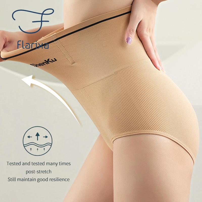 Flarixa Женские бесшовные трусики с высокой талией, плоские трусики для коррекции живота, нижнее белье с подтяжкой бедер и живота, удобные трусы, трусы
