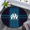 Olympique de Marseille Round Area Rug,Carpet Rug for Living Room Bedroom Sofa Playroom Decor,Non-slip Floor Mat