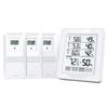 3 Sensors Wireless Temperature Humidity Monitor for Indoor Outdoor with Memory Alarm Backlit and Trend Indicator