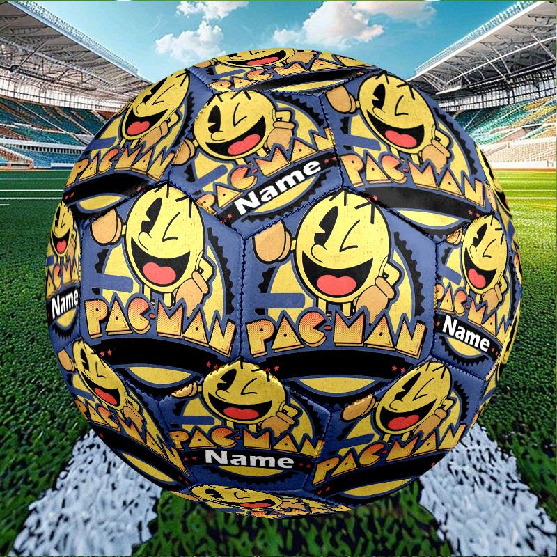 Custom Name Personalized PAC-A Print Size 5 Soccer Ball Training & Match Football, for Team, Kicking, Gift for Football Enthusiasts