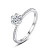 Tancise Classic 925 Sterling Silver  Zircon Ring Ladies Jewelry Wedding Promise Party Gift