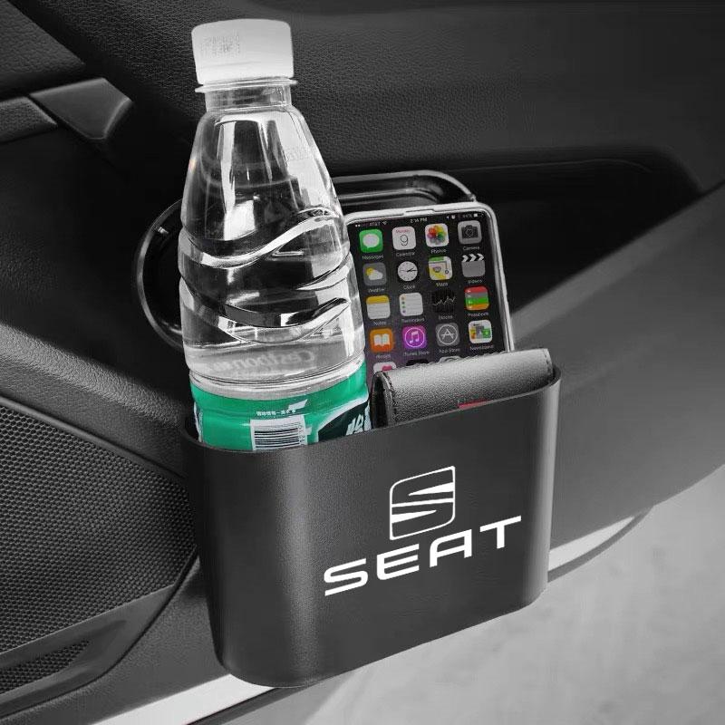 Автомобильный Чехол Ящик для Хранения Черный ABS Квадратная Нажимная Мусорная Корзина Для SEAT Leon Ibiza Alhambra Arosa Tolendo Exeo Mk2 Mk3 Ateca Altea FR