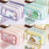 Detachable Stationery Pen Bag Portable Cosmetic Storage Bag Large Capacity Pencil Case  Office