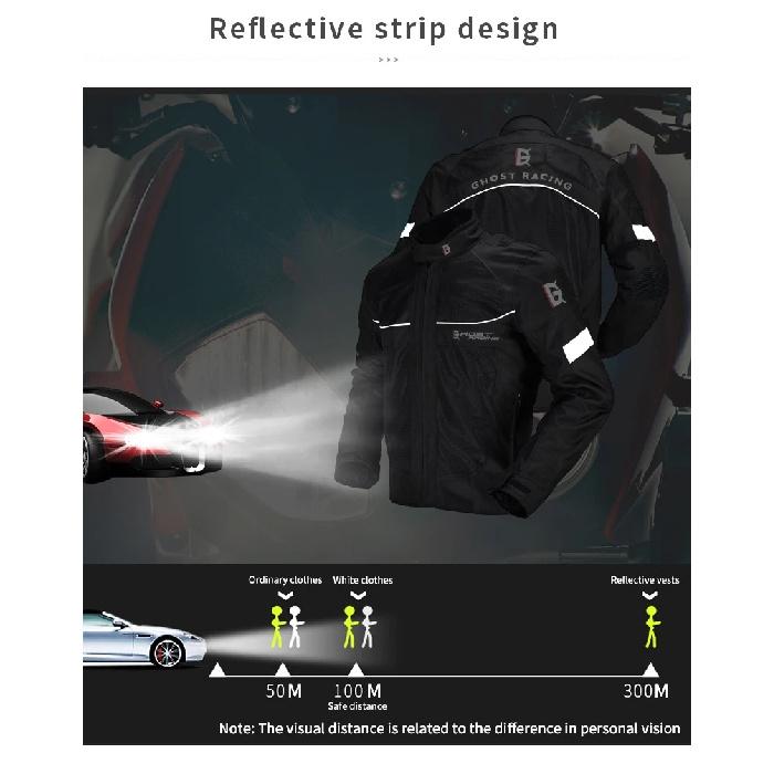 Men Motorcycle Armor Jacket Coat Summer Winter Warm Male Motorbike Riding Reflective Anti-collision Moto Protective Gear Jacket