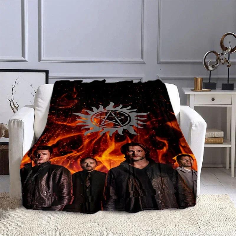 Movie Supernatural - Evil Power Printed Blanket, Fashion Warm Flange Blanket, Picnic Blanket, Bed Blanket, Birthday Gift