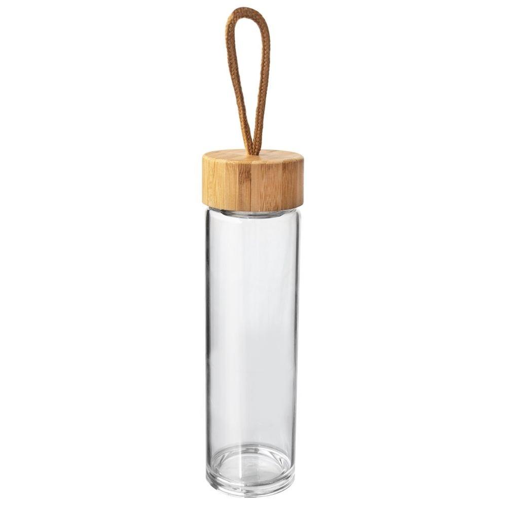 Glass water bottle with strainer 450 ml