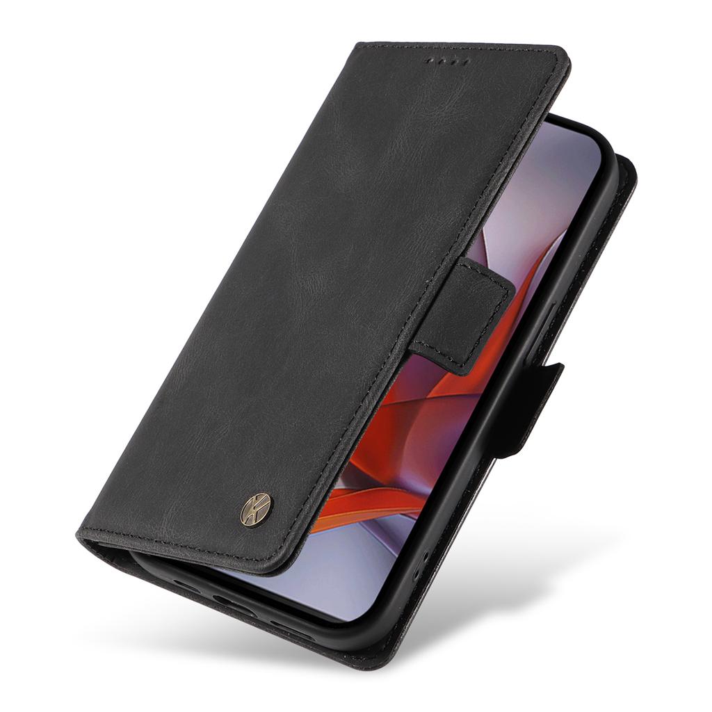 YIKATU YK-005 Для Motorola Moto G75 5G Чехол PU Кожаный Кошелек Чехол для Телефона Скин Ощущение Прикосновения