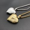 Gift Jewelry Friend Lover Heart Shaped Pendant Photo Picture Locket Necklace