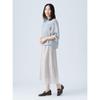 [Beams Heart] pants chiffon pleats wide pants ladies LIGHT.BEIGE ONE SIZE
