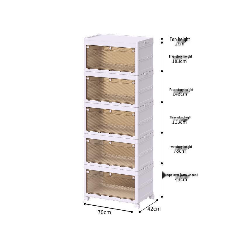 Extra Large No-Installation Plastic Storage Box for Clothes, Toys & Snacks