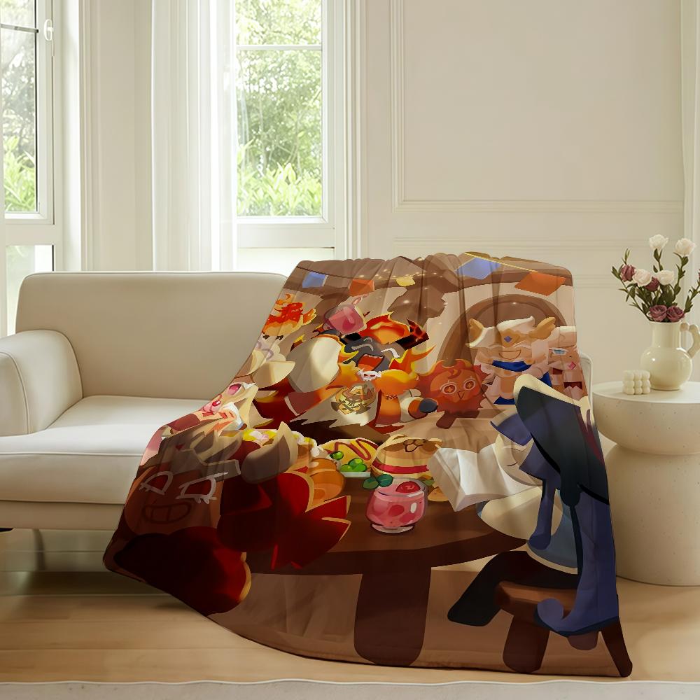 Classic Game C-Cookie Run-Kingdom Blanket Warm Soft Suitable For Bedroom Sofa Bed Living Room Office Travel Camping Gifts