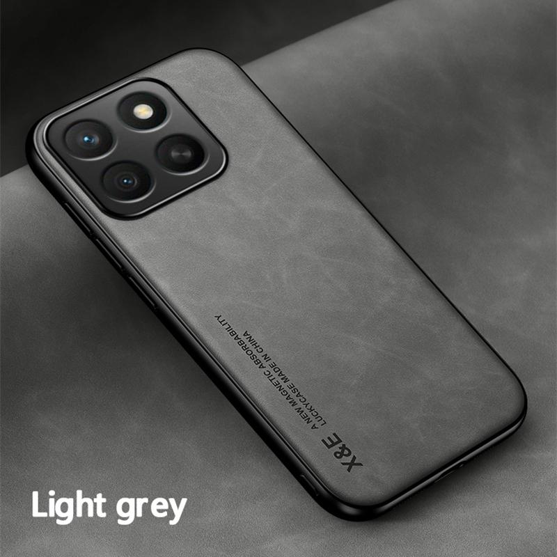 Магнитный чехол с ощущением кожи для Honor X6c X8c Защитная крышка Ударопрочная задняя панель Coque Funda Capa