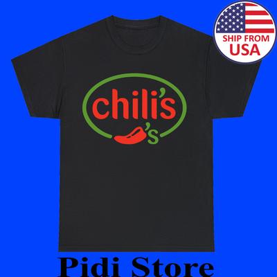 Chili's Restaurant Logo Chili Pepper Graphic T-shirt Ship from USA