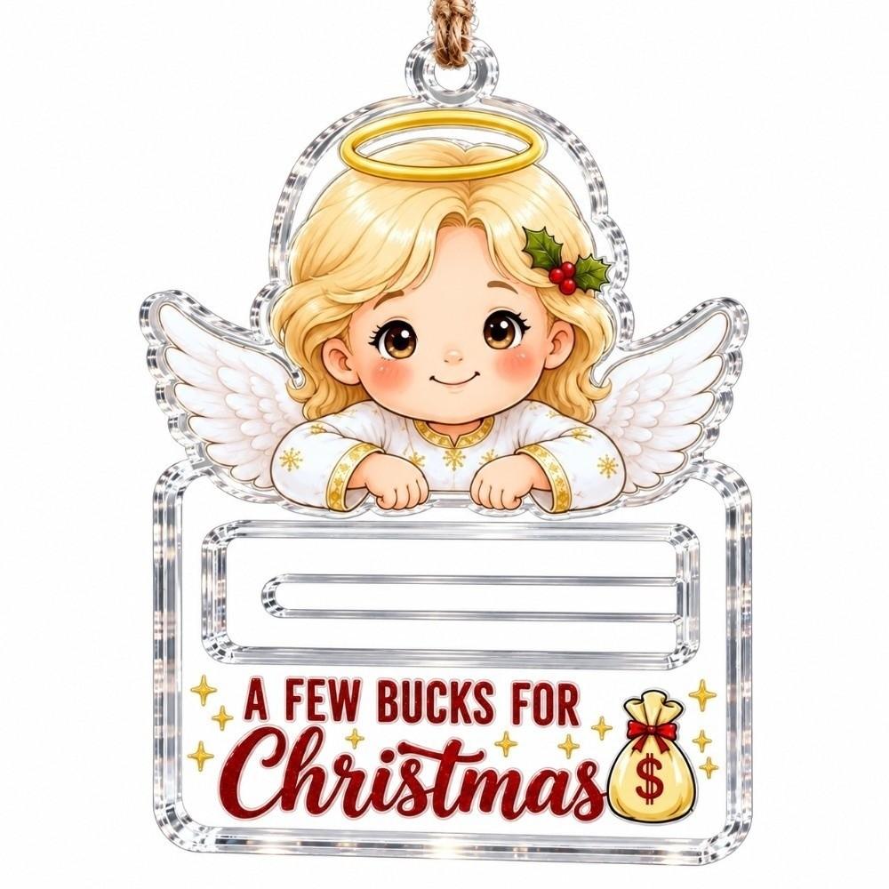 Waterproof Christmas Cash Holder Clear Surface Festive Holiday Pendant Family Gathering