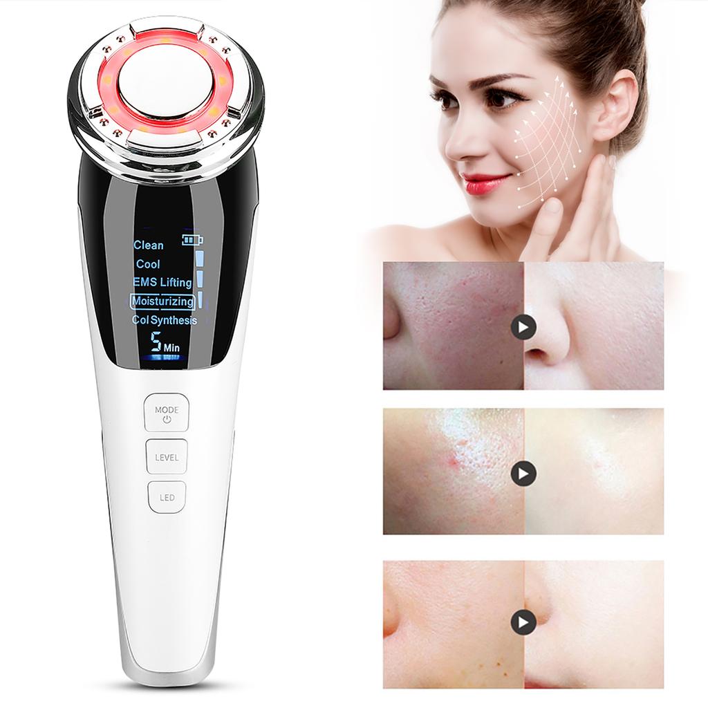 EMS Micro Current Beauty Machine Phototherapy Hot Cold Compress Massager