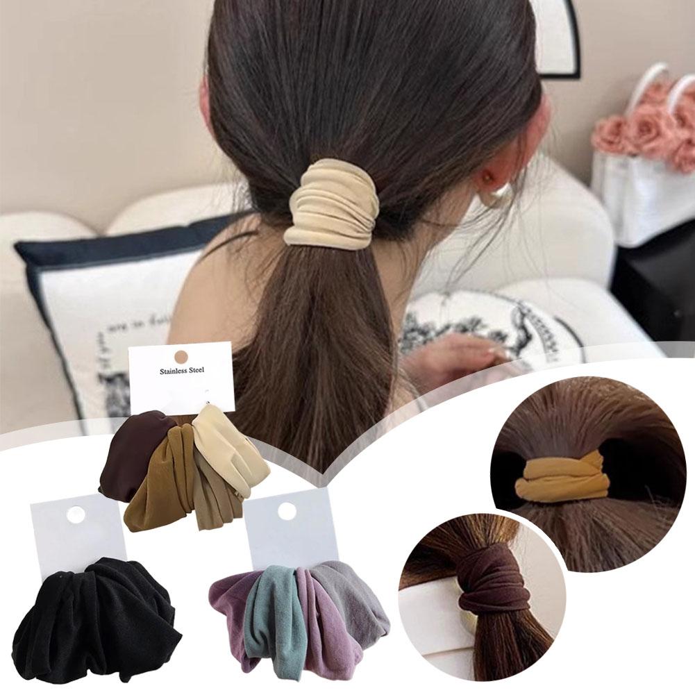 Высокая эластичность Бесшовный Очень широкий Маска Мышечная Повязка Завязка Веревка для волос Женская Высокий Хвост F0D2