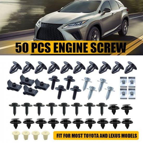 50pcs For Toyota Lexus Fender Liner Grommet Clips Fastener Retainer Bumper Clips