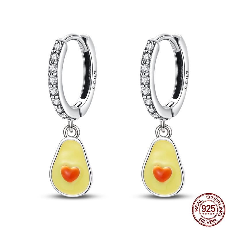 Серьги для женщин 100% серебро 925 пробы Золотой Подсолнух Вишня Подвески Серьги Изящные Свадебные Помолвочные Вечерние Украшения Подарки