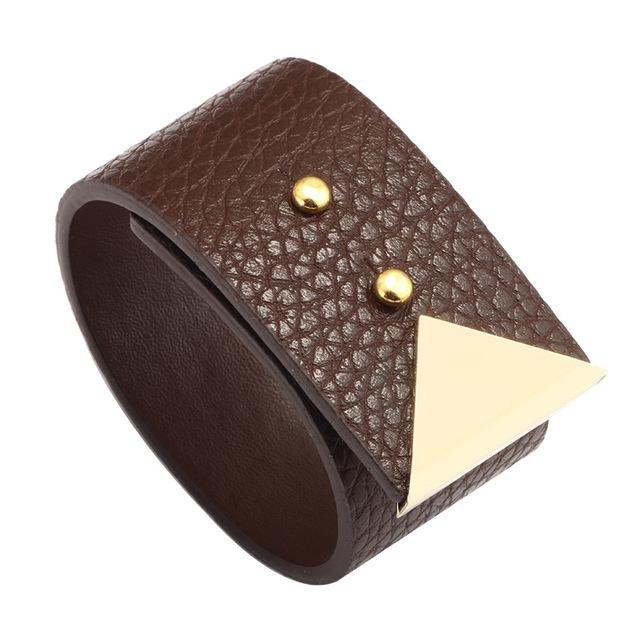 Новый женский браслет с подвесками, большой кожаный браслет для женщин, простой широкий браслет, разноцветный модный браслет, ювелирное изделие, подарок