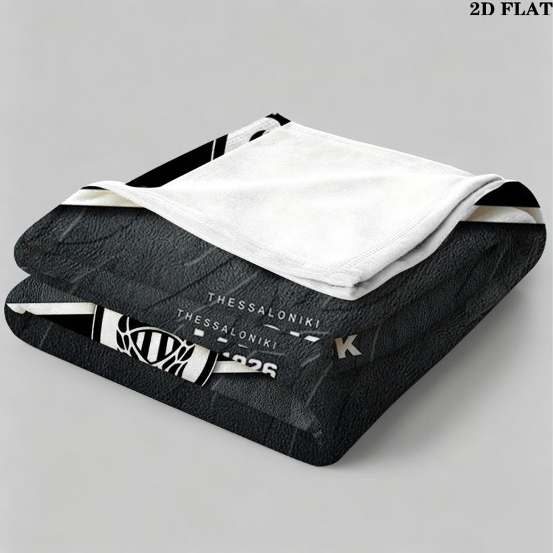 PAOK Print Flannel Blanket High Quality Warm Comfortable Cover for All Seasons Perfect for Gifts Home Decor